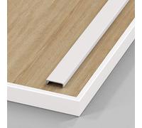 L-Shape Edge Banding, Aluminium Alloy U-Shaped Edging Strip 0.9m Multicolor Multiple Widths Pack Of 3(Matte White,20.3mm*0.9m)