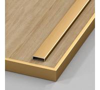 L-Shape Edge Banding, Aluminium Alloy U-Shaped Edging Strip 0.9m Multicolor Multiple Widths Pack Of 3(Brushed Bronze,16.3mm*0.9m)