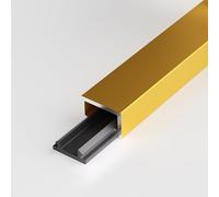 L-Shape Edge Banding, Aluminium Alloy U-Shaped Edging Strip Multicolor Multiple Sizes Pack Of 3 0.9m(Matte Titanium Gold,2cm*1.2cm*0.9m)