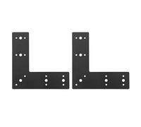 L Shape Flat Bracket, Carbon Steel Right Angle Corner Bracket with Black Powder Coated Finish, 3mm Thick Mending Plate for Wood and Metal Framing Projects