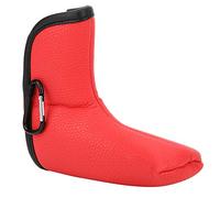 L - Shape Golf Putter Headcover, Waterproof PU Fabric with Thickened Plush Lining, Hook - and - Loop Closure for Secure Fit, Protective Golf Head Cover for Mallet Putters (L type/red)