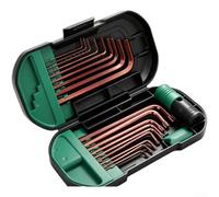 L-Shape Hex Key Set 1.5mm-10mm with Magnetic Base(Red)