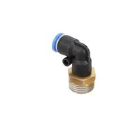 L Shape Quick Joint Fitting - BSPT Male Thread Elbow Connector for 4mm to 12mm Hose - Durable ABS Plastic(8mm-3/8)