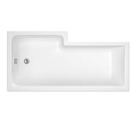 L Shape Right Hand Shower Bath Tub with Leg Set (Waste & Panels Not Included) - 1500mm - Balterley