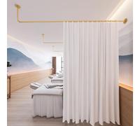 L-shape Room Divider Partition Curtain Rod, Beauty Salon Fitting Room Privacy Partition Curtain Metal Support Track Wall Mounted Privacy Partition Rod,modern Area Separator for Spa Bedroom