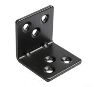 L Shape Shelf Brackets 10 Pcs, Cold Rolled Steel Wall Support Brackets 160 Lbs Per Pair, Corner Braces for Floating Shelves, Bookshelf, Cabinet, Workbench Storage(BlackIron)