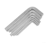 L Shape Square Head Wrench Set 7pcs Chromium Vanadium Steel 4 Point Key For Square Screws 3mm 4mm 5mm 6mm 7mm 8mm 10mm Silver Finish Tool Kit For Machinery And Furniture Assembly Repair Tasks