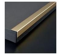 L Shape Stair Edge Protector, Aluminum Flooring Transition Strip Stair Nosing Trim, Stair Caps for Indoor and Outdoor, Easy to Install Metal Corner Trim (Color : Scrub gold, Size : 25x25mm)