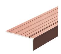 L Shape Step Edge Nose Protector Cover Anti Slip, Doorway Porch Stair Nosing Bar, Staircase Edging Trim Strips for School Hospital, Easy Installation(Pink)