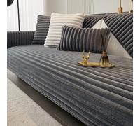 L-Shape Velvet Chenille Couch Cover, Non-Slip 1-Piece Universal 1-5 Seater, Washable Pet-Friendly Furniture Protector 70 * 70cm/27.6×27.6in A 70×150cm