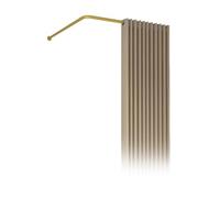 L Shaped 90 Degree Right-angled Curved Bathroom Curtain Rod Curved Metal Tube Portable Temporary Mobile Privacy Protection Dressing Room For Bathroom Fitting Room(C-shape,Black-90x90cm)