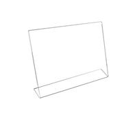 L-Shaped Acrylic Poster Menu Holder Perspex Leaflet Display Stands A3 A4 A5 A6 (A5 Landscape (Poster Size 210 X 148 MM))