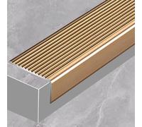 L-Shaped Anti-Skid Staircase Edge Banding and Aluminum Alloy Staircase Edge Banding are Suitable for Large Public Places Such as Restaurants and Shopping malls(Gold,10 * 3cm)