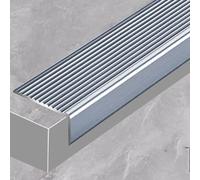 L-Shaped Anti-Skid Staircase Edge Banding and Aluminum Alloy Staircase Edge Banding are Suitable for Large Public Places Such as Restaurants and Shopping malls(Grey,5 * 2cm)