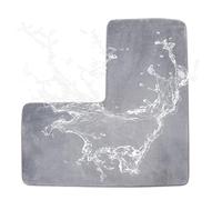 L Shaped Bath Runner, Quick Dry Corner Bathroom Mat for Hotel and Home, Absorbent Coral Fleece Floor Rug for Toilet with Shower, Durable 300g L-Shaped Door Mat for Family and Friends Gift