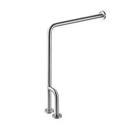 L-Shaped Bathroom Grab Bar for Handicap Elderly,304 Stainless Steel Wall to Floor Mounted Safety Handrail for Shower Toilet Bathtubs,Disability Assist Device Accessories,Right