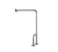 L-Shaped Bathroom Grab Bar, Stainless Steel Shower Safety Hand Rails,Wall to Floor Mounted Safety Handrail for Shower Toilet Bathtubs,Disability Assist Device Accessories(Left)