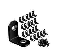 L-shaped braces, Stainless Steel Black L-Shaped Support with Fixed Right-Angle Corner Fitting(Black)