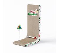 L Shaped Cat Scratcher Cardboard Cat Scratcher, Vertical Cat Scratchers for Indoor Cats, 23.6 Inch L-Shape Cat Scratch Pad with one Build-in Toy Balls