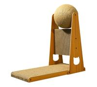 L Shaped Cat Scratching Post - Vertical Cat Scratching Post with Sisal Scratcher Ball, Cat Scratching Board | Scratch-Resistant Cat Toy, Detachable Thickened Cat Scratching Post for Indoor Cats