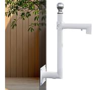L-Shaped CCTV IP Camera Pole Wall Mounting, Versatile Surveillance Pole for Backyard/Parking Lot/School, Outdoor Security Pole Bracket Flag