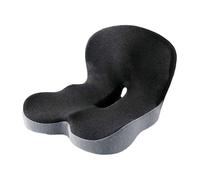 L-Shaped Chair Cushion - Back and Seat Cushion for Comfort Reliefs | Memory Foam Integrated Support Mat, Ergonomic Lumbar Pad for Tailbone Hip Back Pain, Perfect for Dorm Car Truck Use, 44cm Black