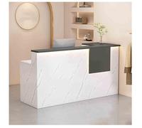 L-Shaped Checkout Counter Desk, Modern Reception Table with Drawers, Compact Front Desk for Small Spaces - 39.3"x17.7"x35.4" Reception Room Furniture