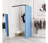 L-Shaped Clothing Store Fitting Room - Mobile Dressing Room & Wall Mounted Privacy Divider, Simple Installation, Ideal for Retail Spaces, Mall Changing Room & Display Rack