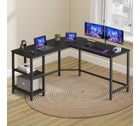 L-Shaped Computer Desk, Black
