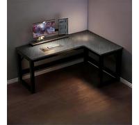 L-shaped computer desk, corner desk, home study desk, desk with a load-bearing capacity of 100 kilograms, and cable hole design, suitable for home offices, bedrooms, and living rooms Right,140*100cm