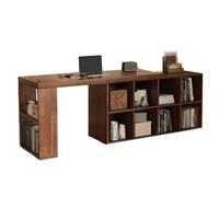 L Shaped Computer Desk Corner Desk Space Saving Table with Spacious Storage for Home Office Workstation Study 120cm-B