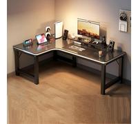 L-Shaped Computer Desk Corner Gaming Workstation with Shelves Easy Assembly Home Office Desk (140x80x75cm/55x31x30inch) Spacious & Stylish Design