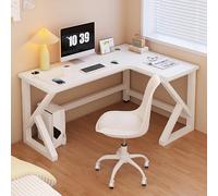 L-Shaped Computer Desk with USB Ports, Corner Gaming Table, PC Workstation for Home & Office, Space-Saving Design, Ideal for Study and Gaming Setup