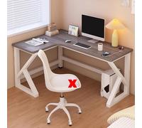 L-Shaped Corner Computer Desk Modern Writing Study Table for Home Office Stylish Workstation Space-Saving Design (120x80x75cm/47x31x29.5in)