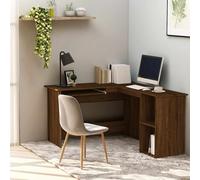 Vidaxl Corner Desk Brown Oak 120X140X75 Cm Engineered Wood, Brown