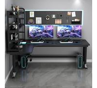 L-Shaped Corner Computer Desk with Pegboard, Stylish Home Office Gaming Workstation & Bookshelf, Space-Saving Study Table for PC & Laptop, Compact Design (C-left, 120x100x75cm)