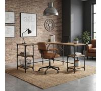 vidaXL Desk Artisan Oak 139 x 139 x 75 cm Engineered Wood