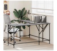 L-Shaped Corner Desk Grey Sonoma 149x149x75cm Engineered Wood Matte Large Office