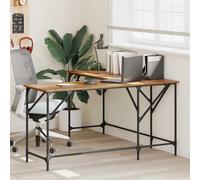 L-Shaped Corner Desk Old Wood 149 x 149 x 75 cm Engineered Wood Matte Sturdy Leg