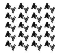 L Shaped Decorative Panel Connector Clip Black Two Hole Mounting Plate for Roman Column Trim Installation 20 Piece Set L Shaped Trim Connector Decorative Panel Clip Roman Column Black Mounting Corner
