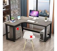L Shaped Desk, Computer Desk Home Office Corner Desk Study Writing Table, Modern Simple Workstation Business Furniture(Q,120x120x75cm/47x47x29.5in)