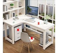 L Shaped Desk, Computer Desk Home Office Corner Desk Study Writing Table, Modern Simple Workstation Business Furniture(U,160x100x75cm/63x39x29.5in)