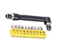 L-Shaped Double-Headed Socket Wrench Extension Handle Screwdriver 1/4'' Hex Shank 90 Degree Right Angle Screwdriver Adapter, Screwdriver Bits Hand Tool Set