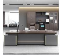 L Shaped Executive Office Desk 102 inch with File Drawers and Cable Management, Design Office Computer Desk for Boss Manager, Gaming Table Business Furniture Set Workstation