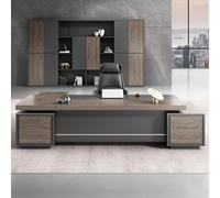 L Shaped Executive Office Desk 94 inch with File Drawers and LateraCabinet, Business Boss President Big Desk for Boss Manager, Gaming Table Furniture Set Workstation