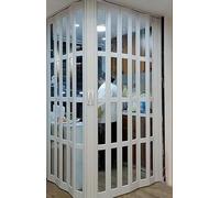 L Shaped Folding Door, Concertina Door for Kitchen Corner, PVC Plastic Internal Sliding Door, Shower Enclosure Cubicle Door