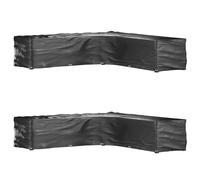 vidaXL L-Shaped Garden Furniture Covers 2 pcs 20 Eyelets 300x300x70 cm, Black