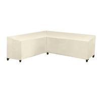 L Shaped Garden Furniture Covers, 420D Oxford Waterproof Windproof Anti-UV Breathable Ripstop Rattan Corner Sofa Protective Air Vents, Bench Patio Most Curved Couch (Beige,270*270*90cm)