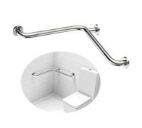 L-Shaped Grab Bars 4 Pack, Stainless Steel Shower Handles with Knurled Grip, 90 Degree Wall Mounted Safety Rail for Bathroom and Bathtub Elderly Support
