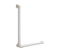 L-Shaped Grab Bars for Elderly for Wall Tub Bars for Elderly and Disabled Aluminium Shower Grab Bars for Bathtubs Non - Slip, Assist Walking, White(44 * 44cm)
